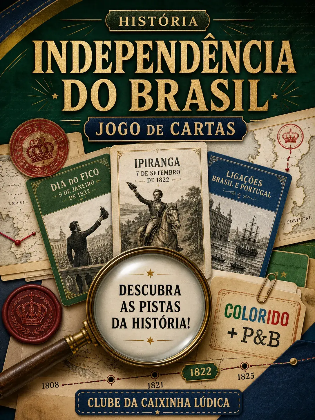 Capa do recurso Jogo de Cartas — Independência do Brasil