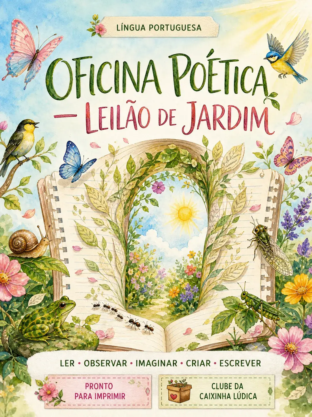 Capa do recurso Oficina Poética — Leilão de Jardim
